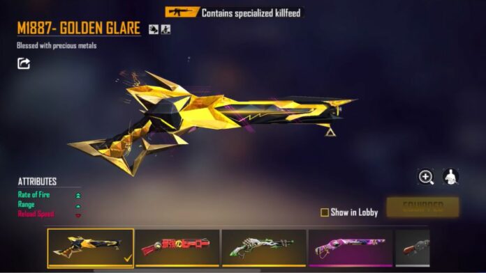 Cara Mendapatkan Gun Skin M Golden Glare Free Fire Ff Spin