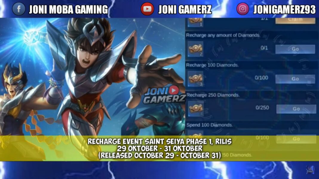 Catat Tanggalnya Event MLBB X Saint Seiya Gratis Hadir Dua Phase