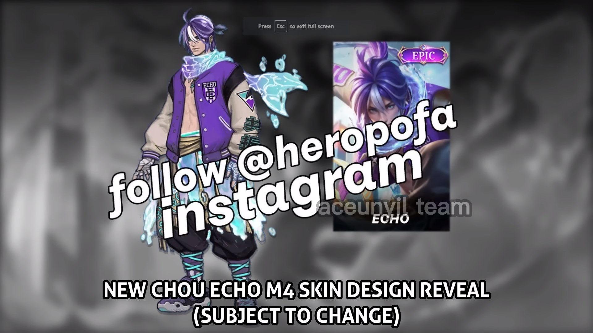 Bocoran Tampilan Skin Chou M4 Echo Keren Banget SPIN