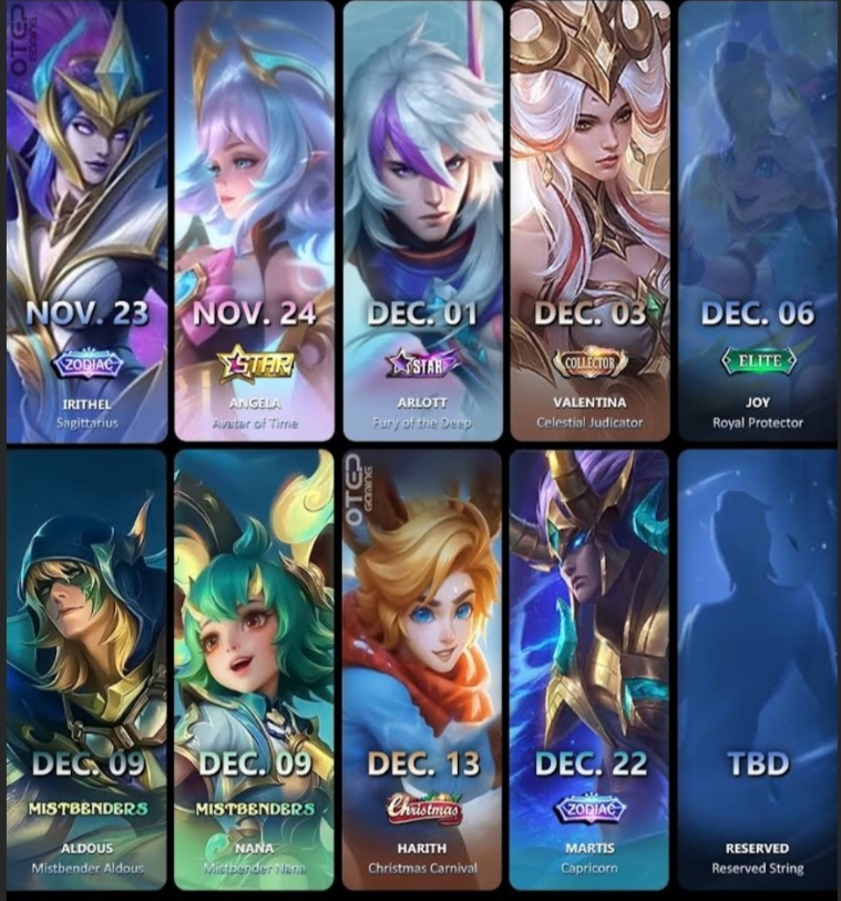 Jadwal Rilis Skin Baru MLBB Bulan November Desember 2023 SPIN