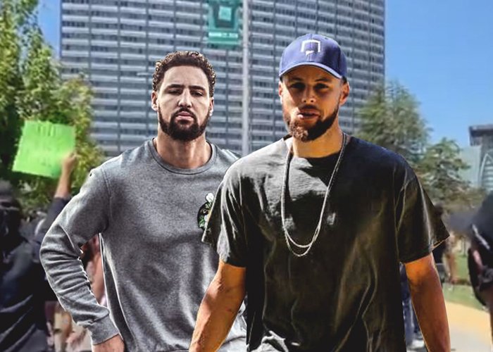 Curry Dan Klay Ikut Dalam Pawai Melawan Rasisme