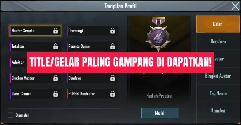 5 Gelar/Title Paling Gampang Didapatkan di PUBG Mobile!