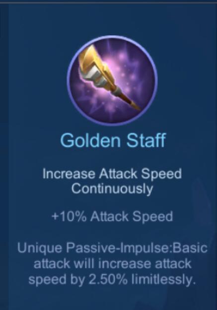 Penjelasan item golden staff