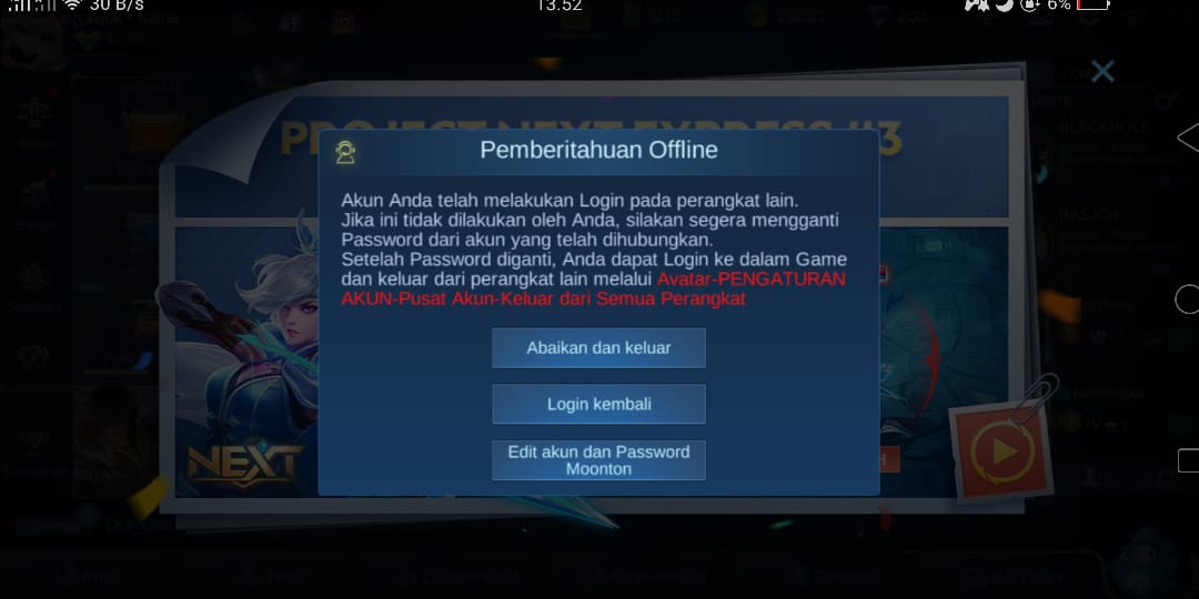 Mobile Legends, Mobile Legends got Hacked