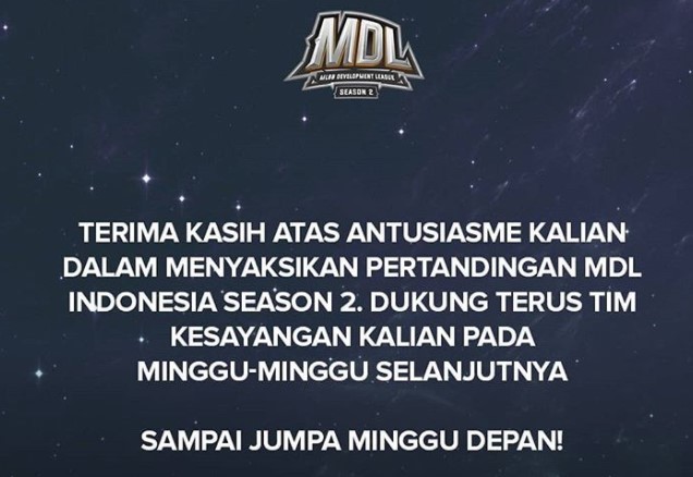 MDL ID Season 2 Week 3 Ditunda