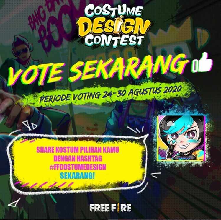Costume Design Contest FF Sudah Tahap Voting, Ini Caranya!