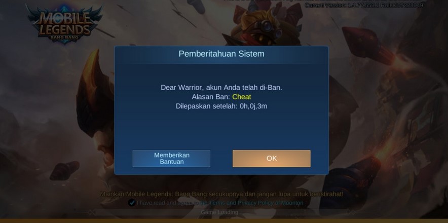 banned akun mobile legends