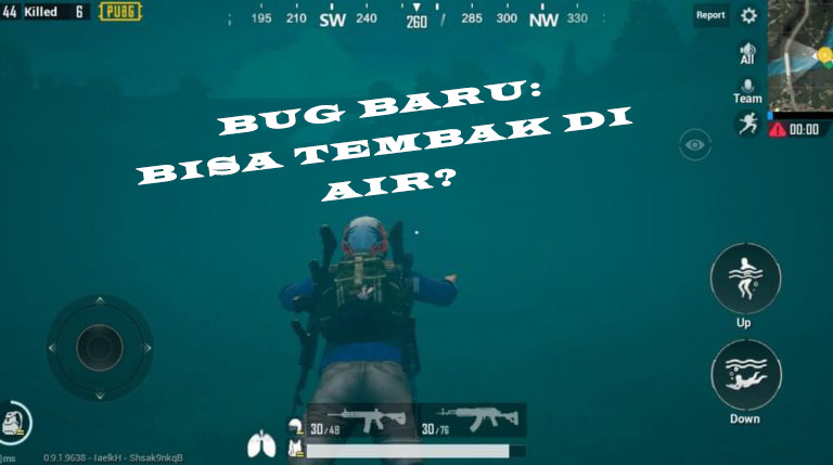 PUBG Mobile bugs underwater