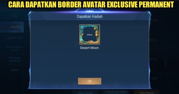 Latest Mobile Legends (ML) Event September 23, 2020, You Can Get Exclusive Border Avatars!