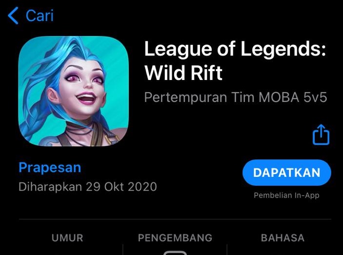 Jadwal Tanggal Rilis LoL Wild Rift