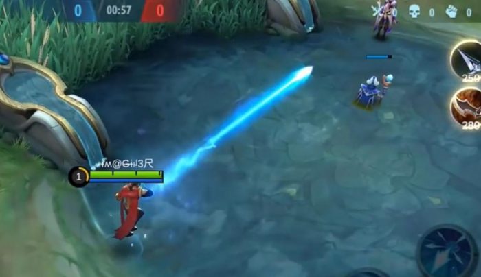 Gameplay Brody Mobile Legends: An example of Brody's very long attack range