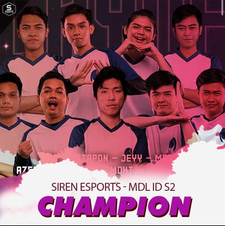 Siren Esports berhasil menjuara kompetisi Mobile Legends MDL Season 2!!