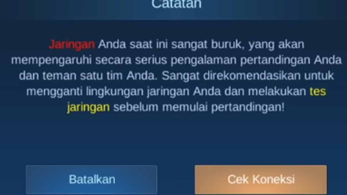 Is it true that Mobile Legends Error Can't Rank this morning (18 November 2020)?