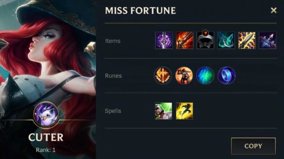 Best Build Items And Runes For Miss Fortune In LOL Wild Rift 2020   Build Miss Fortune Wild RIft 585x329 