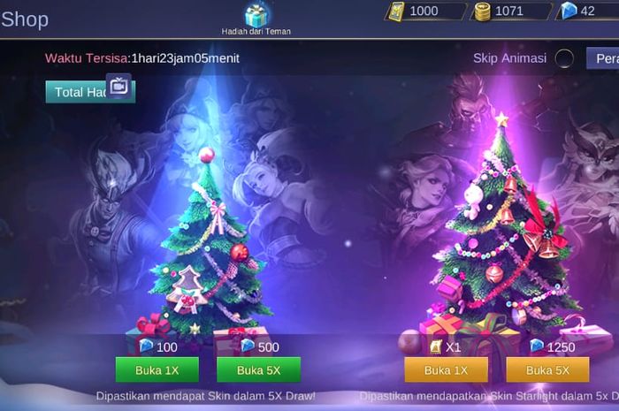 draw gratis Christmas Raffle mobile legends
