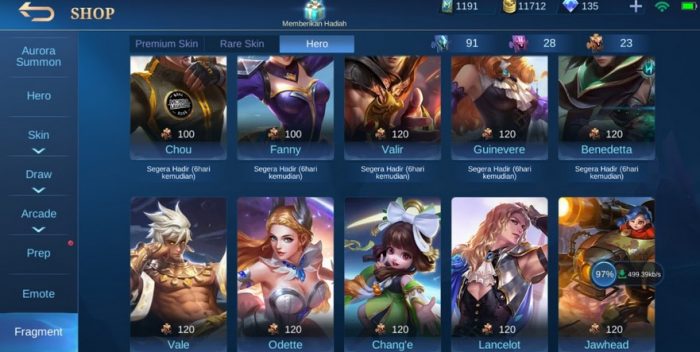 update fragment shop mobile legends desember 2020