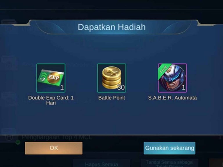 kode redeem ml 07 desember