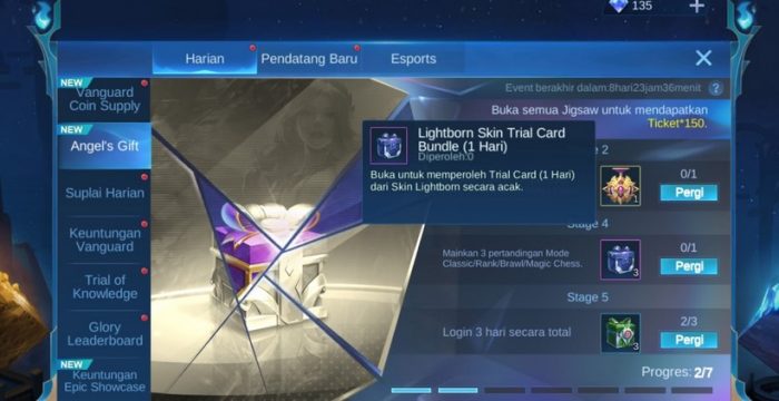 skin Lightborn gratis ml mobile legends