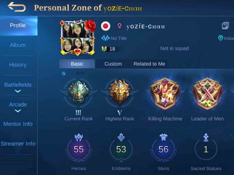 nickname mobile legends ml