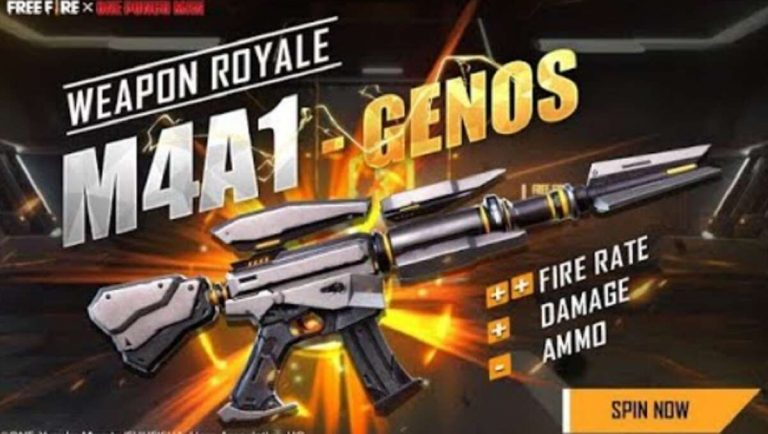 Skin M4A1 Genos Kolaborasi Free Fire One Punch Man