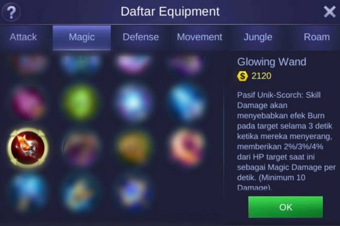 Glowing Wand Item Magic di ML