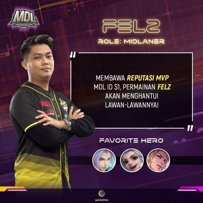 Pemain MDL ID Season 3 Felz