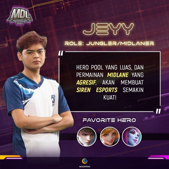 Pemain MDL ID Season 3 Jeyy