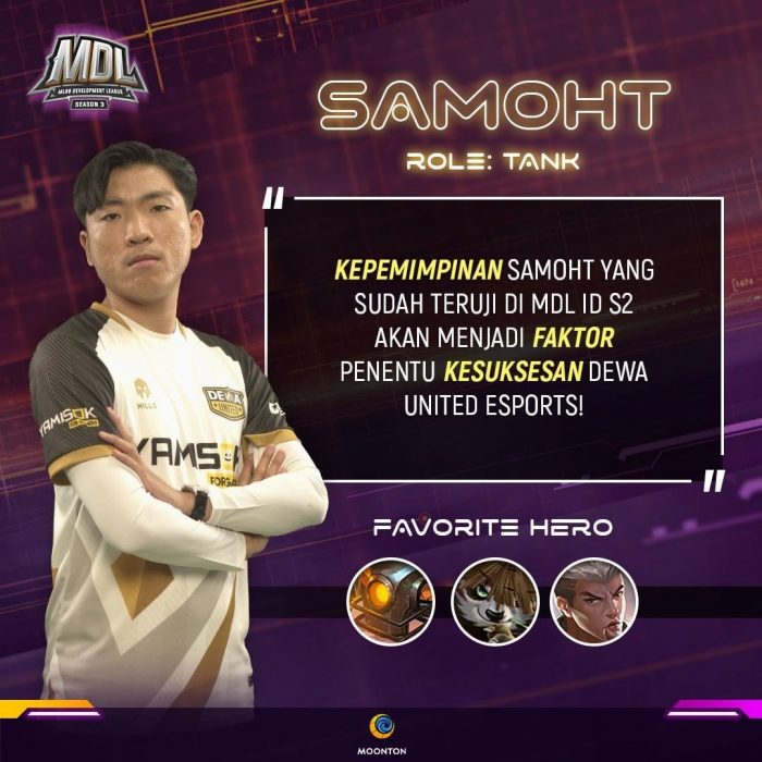 Pemain MDL ID Season 3 Samoht