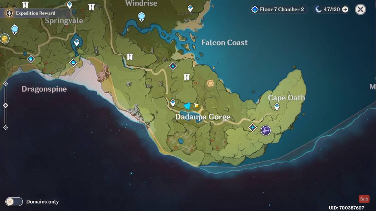 Sunsettia Genshin Impact Map
