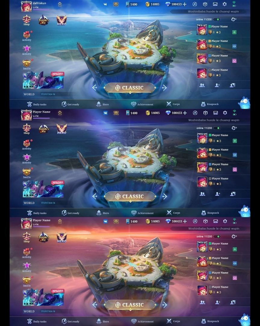 Survey Desain Interface (Homepage) Baru Mobile Legends, Pilih Yang Mana?