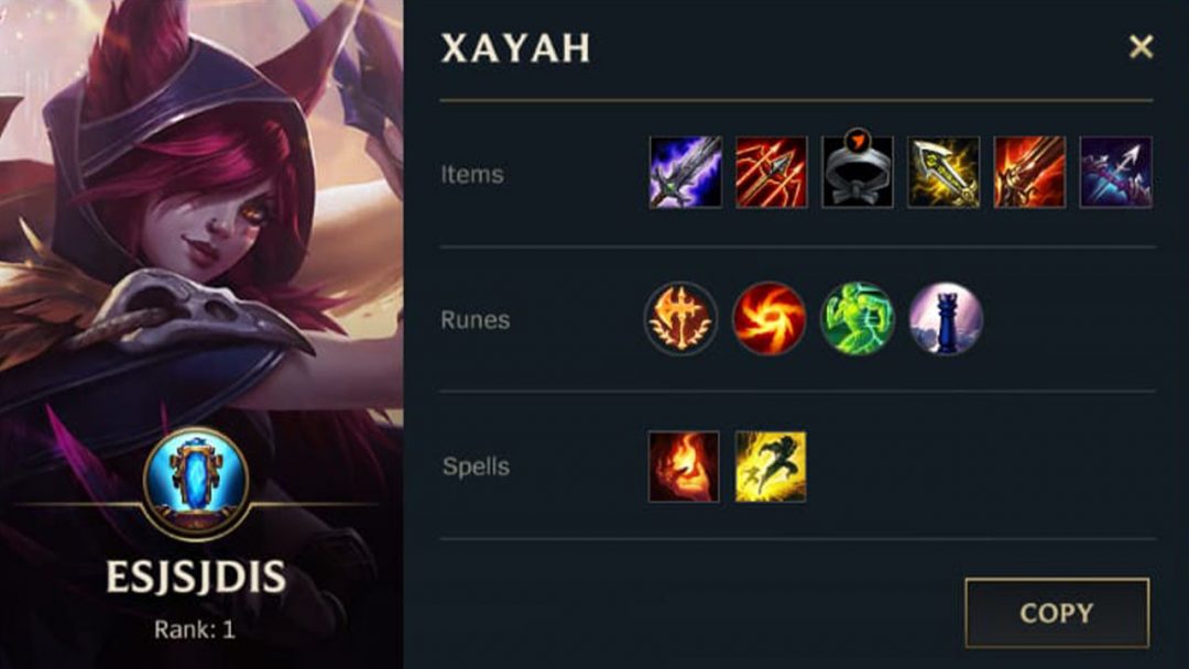 Build Item dan Runes Xayah Terbaik di LOL Wild Rift 2021! SPIN