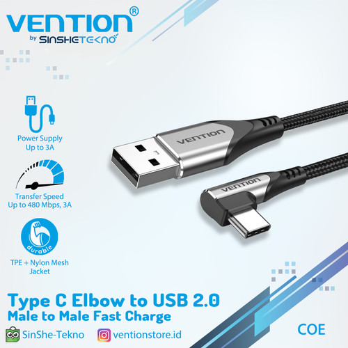 Vention Right Angle Cable Charging