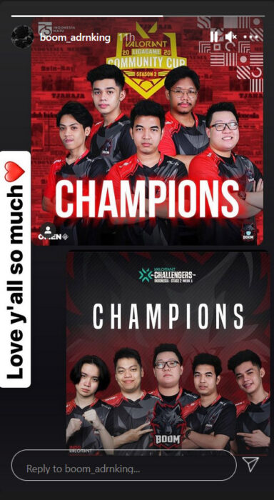 Boom Esports ganti pemain Valorant