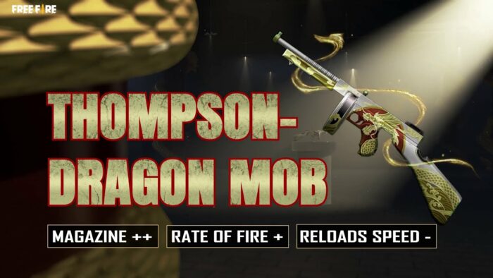 Statistik Skin thompson M82b Dragon Mob FF
