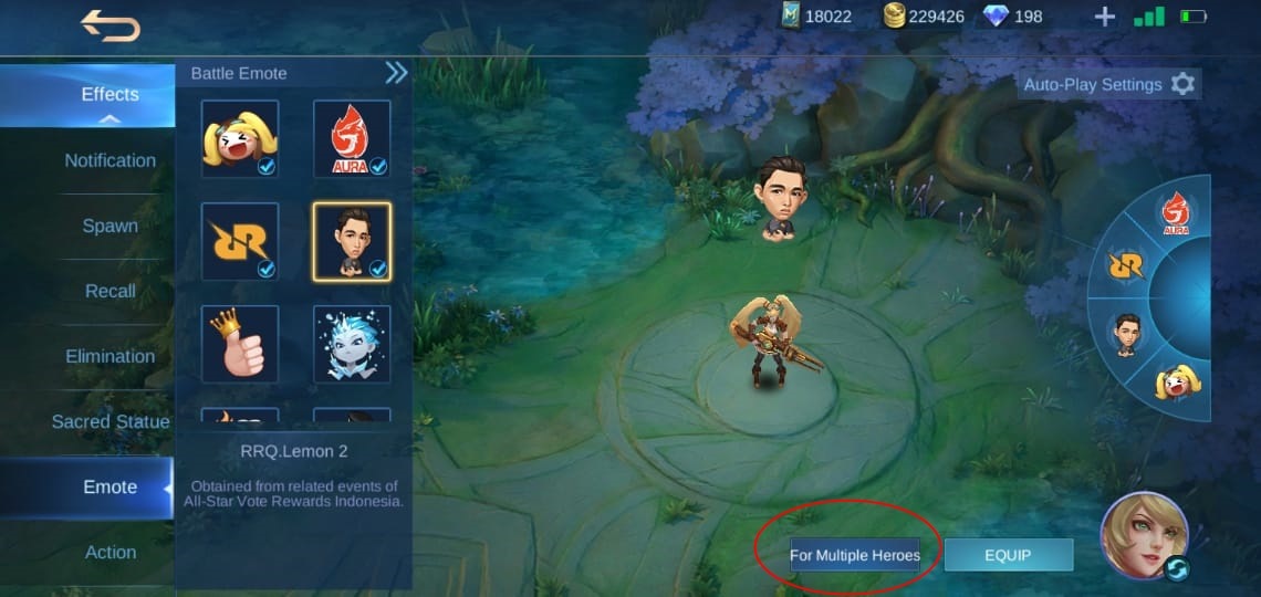 Cara Gunakan Emote, Recall, Efek Kill Mobile Legends (ML) Untuk Semua Hero