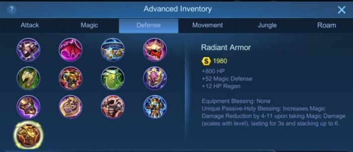 Radiant Armor MLBB