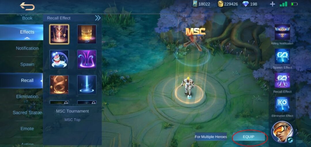 Cara Gunakan Emote, Recall, Efek Kill Mobile Legends (ML) Untuk Semua Hero