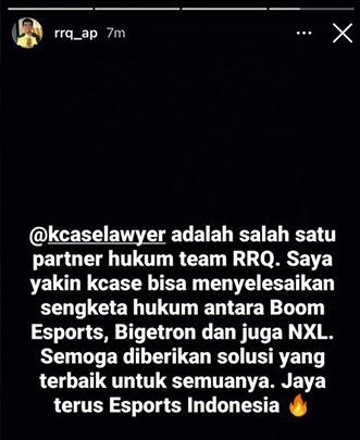 CEO RRQ Kasus Boom Esports NXL