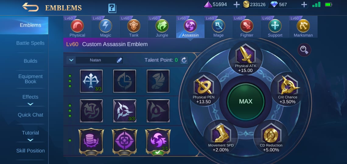 Inilah Gameplay dan Build Terbaik Natan Mobile Legends