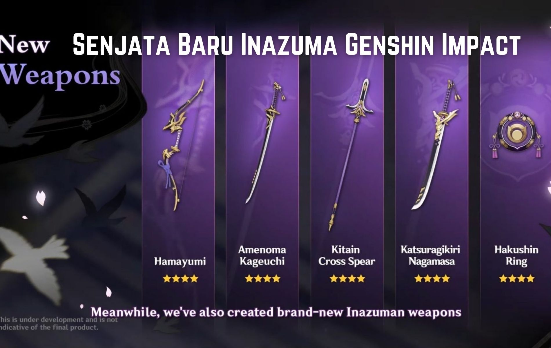 Genshin impact inazuma craftable sword