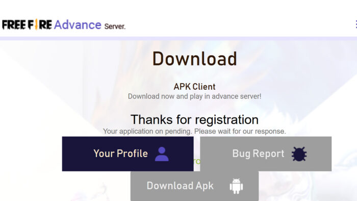 download daftar advance server FF Juli 2021