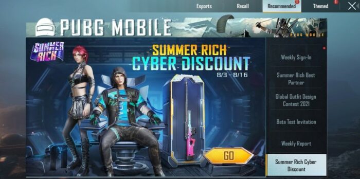 Cyber Discount pubg mobile