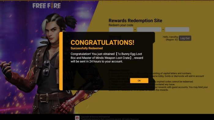 Kode Redeem Free Fire Ff 8 Agustus 2021 Resmi Dari Garena Spin