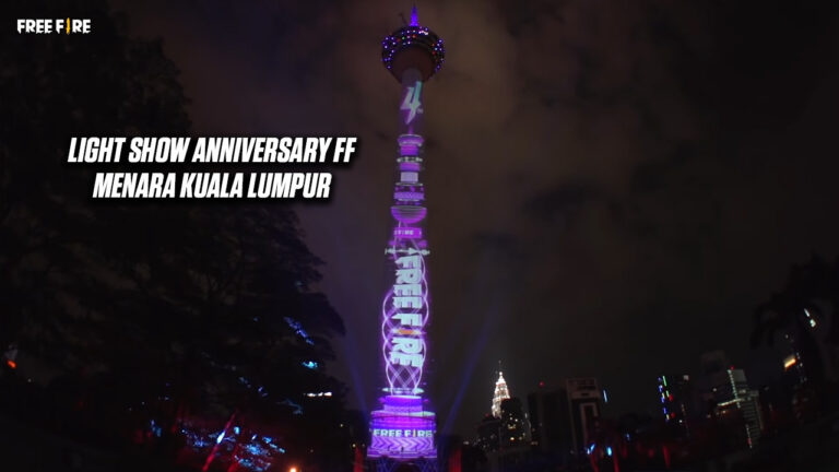 menara kuala lumpur light show ulang tahun ff