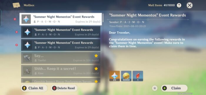 Reward Event Web