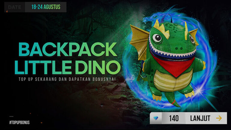 bonus top up ff backpack little dino