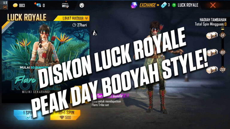 diskon luck royale peak day booyah style