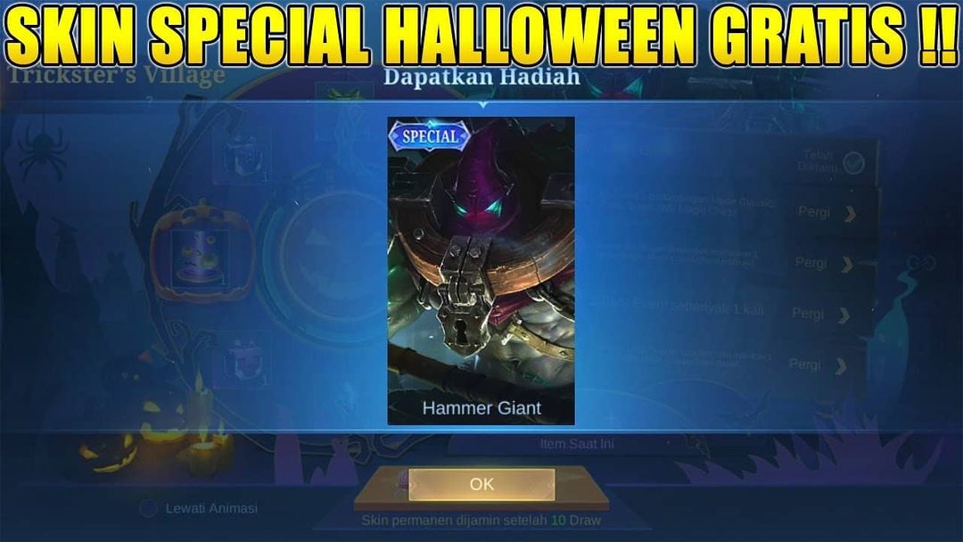 Can Get Free Special Skins From MLBB Halloween Events, Here’s How!