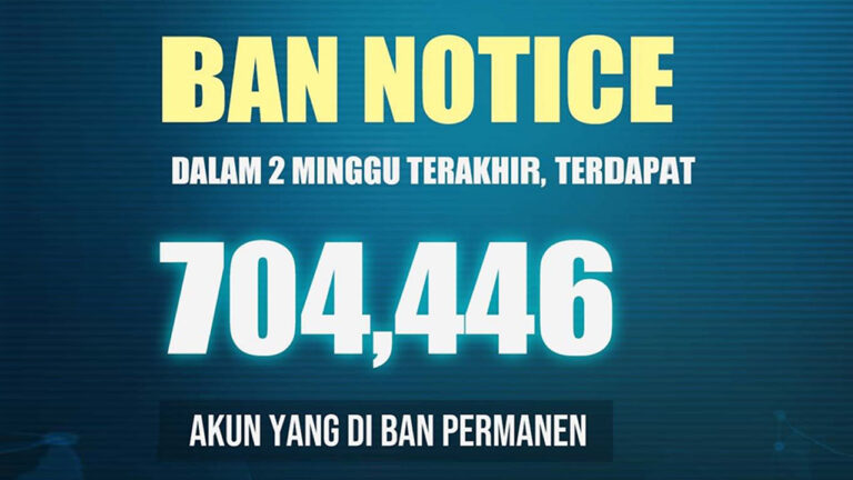 700.000 akun ff banned