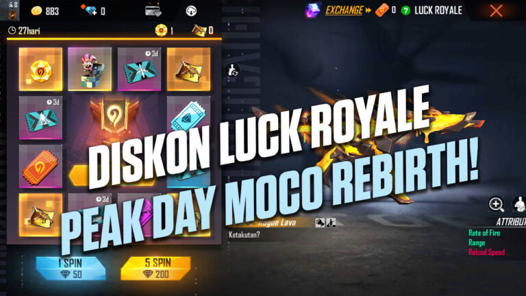 diskon luck royale peak day moco rebirth FF